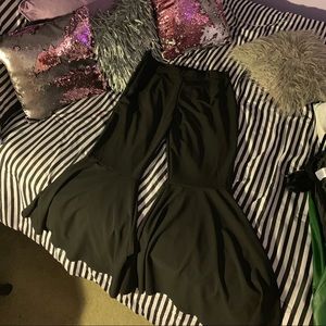 Womens black bell bottom (wide leg) pants